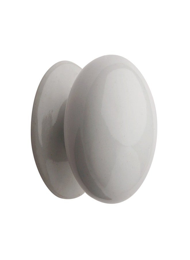 HOBKNOBS Boston Ceramic Cabinet Drawers/Wardrobe/Kitchen Door Pull Handle Knobs (42 mm Dia, White). - Image 2